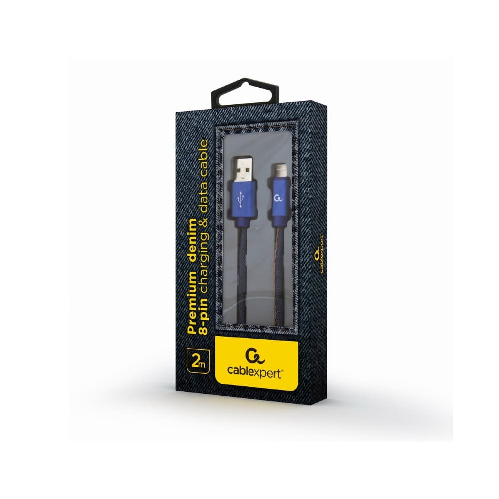 Cabo Usb 2.0 Para Lightning 2Mt Azul Metal Blister