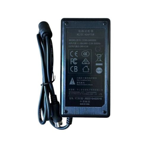 Transformador Compatível Impressora de Talões POS 24V 2.5A 3Pin