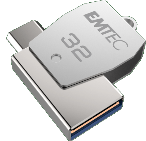 Pen Drive Emtec Dual T250 Usb2.0 + Micro Usb 32Gb