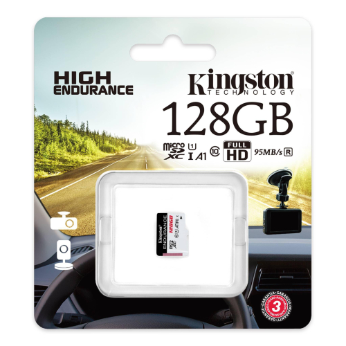 Cartão MicroSDXC Kingston High Endurance 128GB 95MB/s C10 UHS-I U1 A1