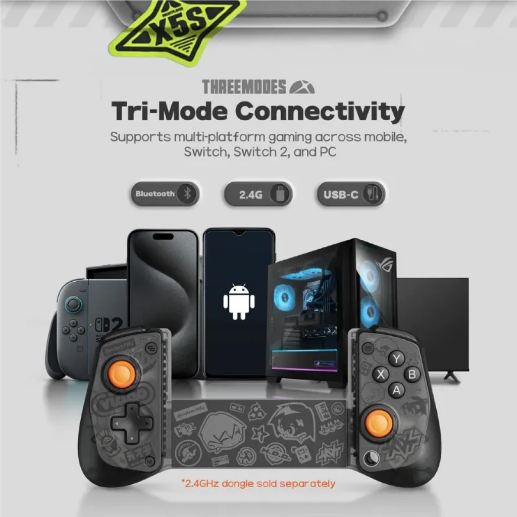 GameSir X5S Zenless Zone Zero Preto - Comando para smartphones/Switch