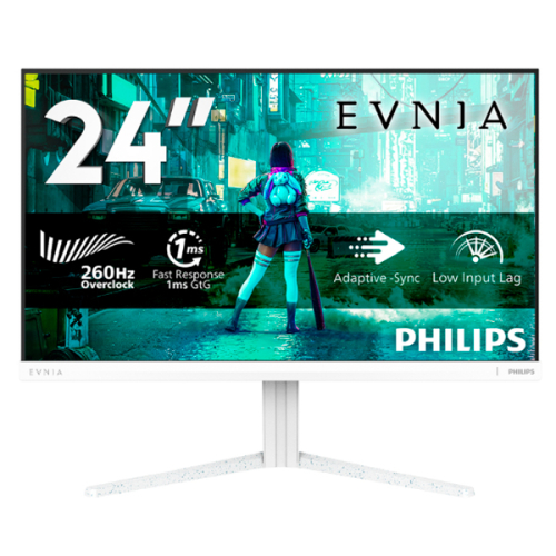MONITOR PHILIPS IPS 24"(23.8) 16:9 FHD 1MS 260HZ HDMI DP BRANCO 24M2N3201PL