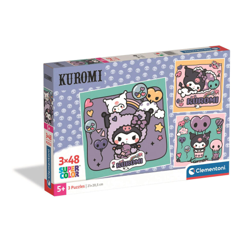 Puzzle Kuromi Hello Kitty 3x48Peças