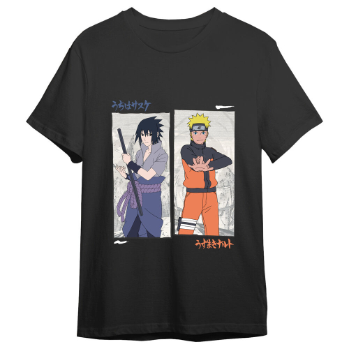 T-shirt Naruto vs Sasuke Naruto Shippuden adulto