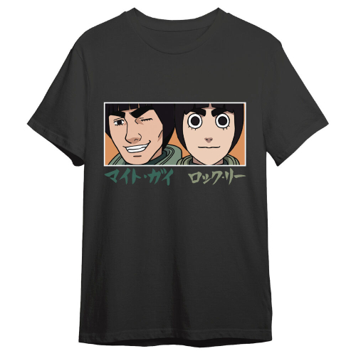 T-shirt Guy Sensei &Rock Lee Eyes Naruto Shippuden adulto