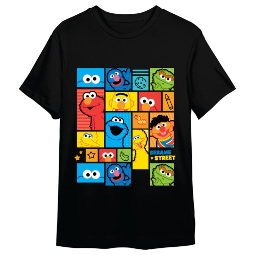 T-shirt Personajes Barrio Sesamo adulto