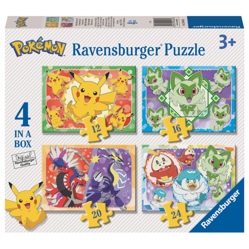 Puzzle Pokemon 12-16-20-24 Peças
