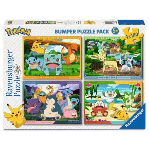 Puzzle Pokemon 4x100 Peças