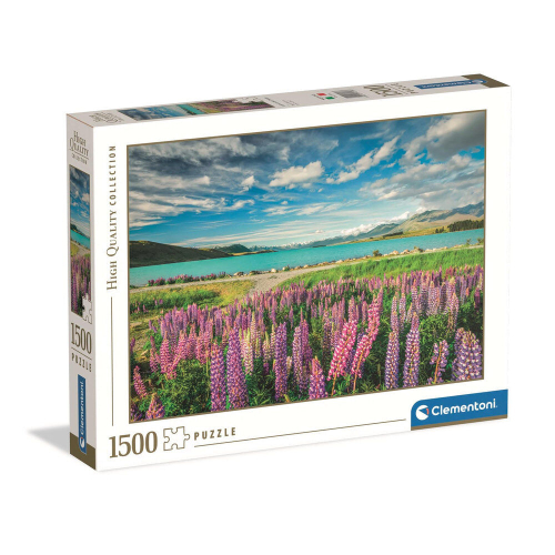 Puzzle Lupins At Lake Tekapo 1500 Peças