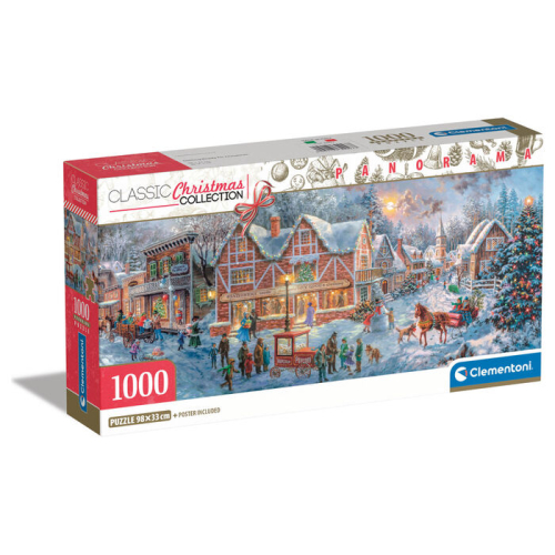 Puzzle Panorama Preparandonos para la Navidad 1000 Peças
