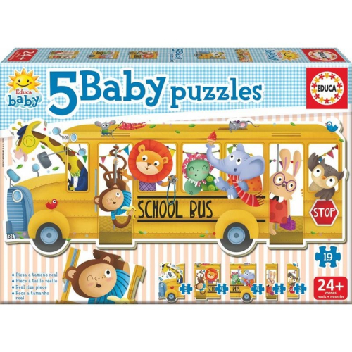 Puzzle School Bus 2-5 Peças