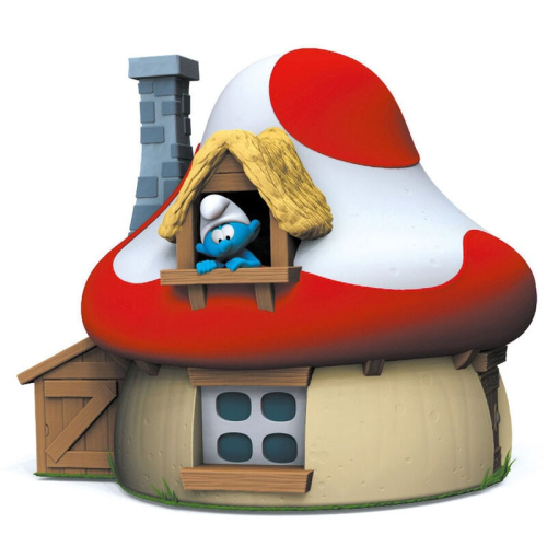 Figura Mealheiro Casa Seta Pitufos 15cm