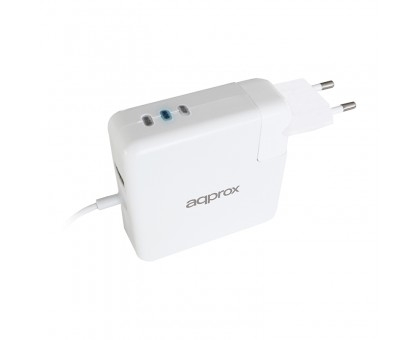 ADAPTADOR CORRIENTE MACBOOK APPROX TIPO L Branco