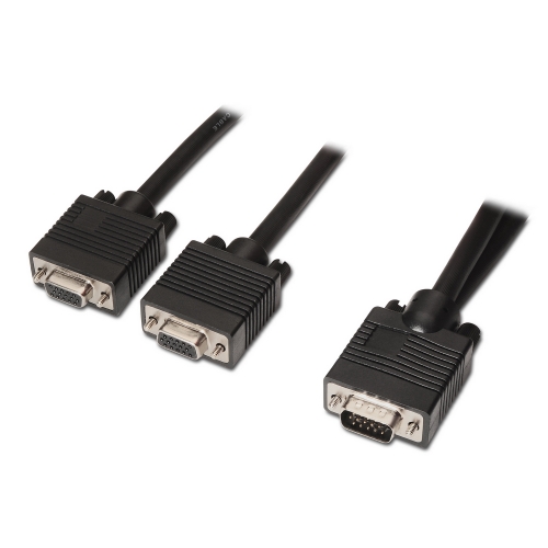 ADAPTADOR VIDEO 2XSVGA HDB15 AISENS 45CM PRETO