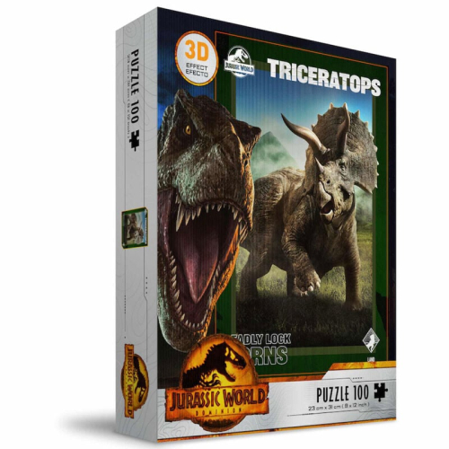 Puzzle 3D Triceratops Jurassic World 100 Peças