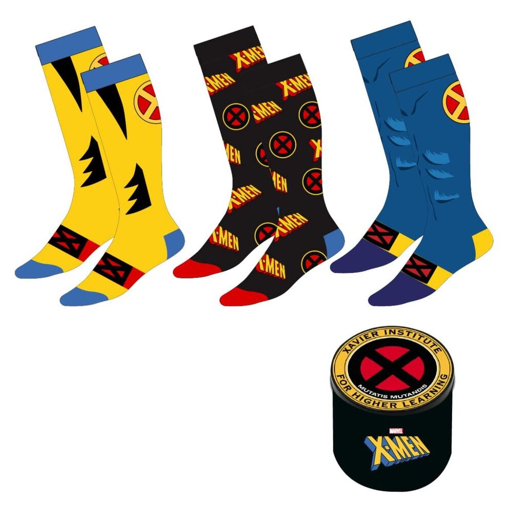 Set 3 pares calcetines X-Men Marvel adulto Sortido
