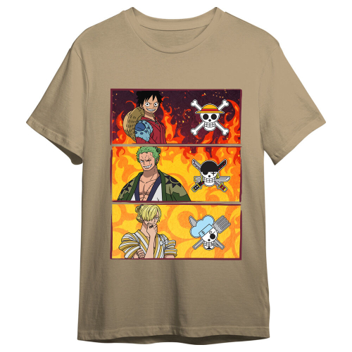 T-shirt Monkey D. Luffy,Roronoa Zoro &Sanji One Piece adulto