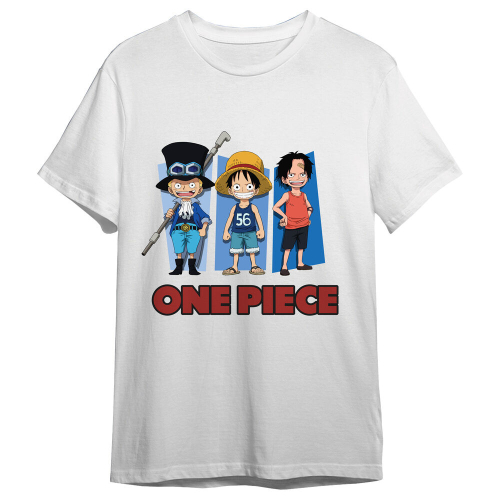 T-shirt Sabo,Monkey D. Luffy &Ace One Piece adulto