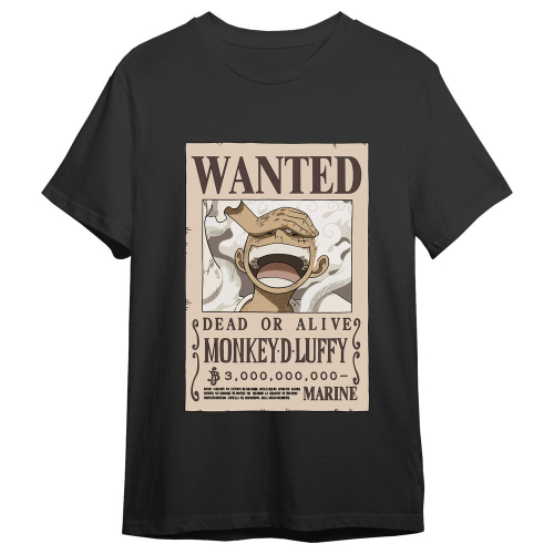T-shirt Monkey D. Luffy Wanted One Piece adulto Tam XL