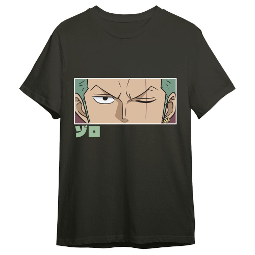 T-shirt Roronoa Zoro Eyes One Piece adulto Tam XL