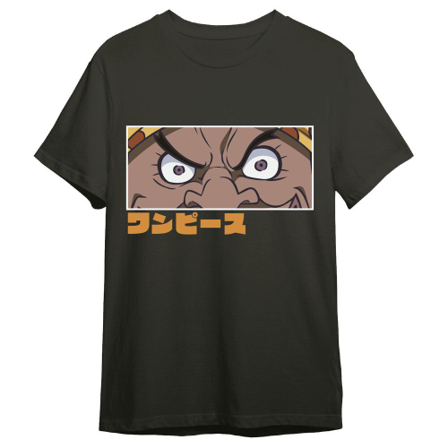 T-shirt Black Beard Eyes One Piece adulto