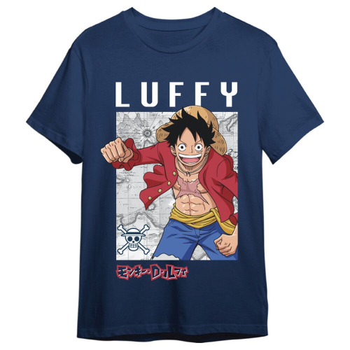 T-shirt Monkey D. Luffy Map One Piece adulto Tam L