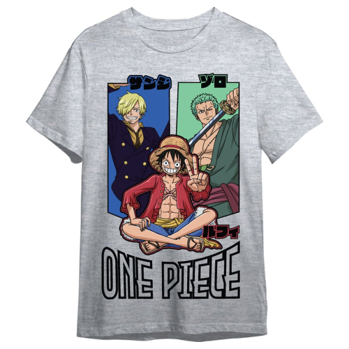 T-shirt Monkey D. Luffy,Roronoa Zoro &Sanji One Piece adulto