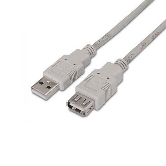 CABO EXTENSOR USB(A) 2.0 A USB(A) 2.0 AISENS 1.8M BEGE