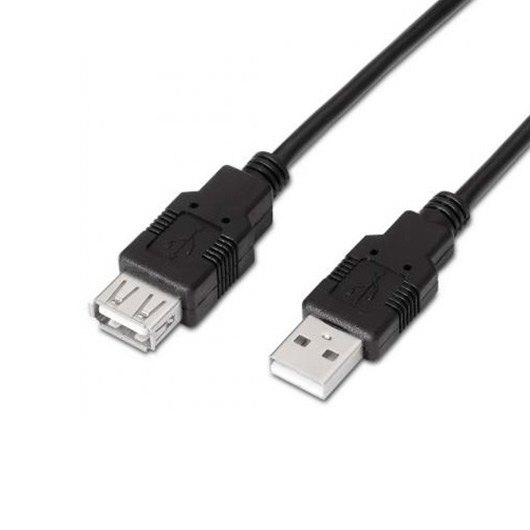 CABO EXTENSOR USB(A) 2.0 A USB(A) 2.0 AISENS 1M Preto
