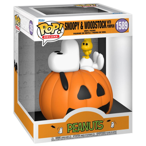 Figura POP Deluxe Peanuts Snoopy &Woodstock with Pumpkin