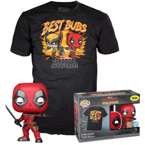 Set figura POP &Tee Marvel Deadpool &Wolverine
