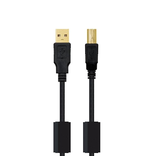 CABO FERRITA USB(A) 2.0 A USB(B) 2.0 NANOCABLE 5M PRETO