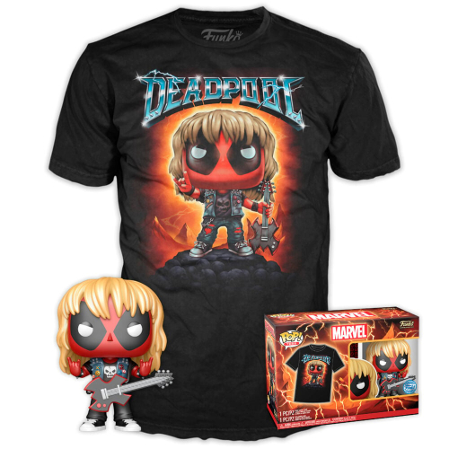 Set figura POP &Tee Marvel Deadpool Heavy Metal Tam XL