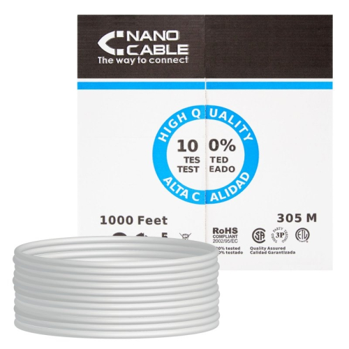 CABO REDE UTP CAT5 RJ45 NANOCABO 305M RÍGIDO