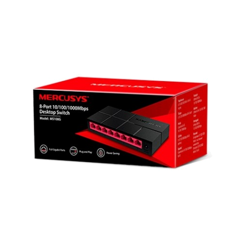 SWITCH 8 PTOS MERCUSYS 10/100/1000 MS108G 