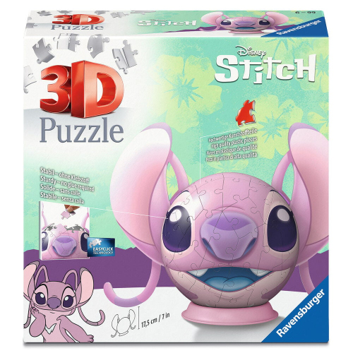 Puzzle Ball 3D Angel Stitch Disney 72 Peças