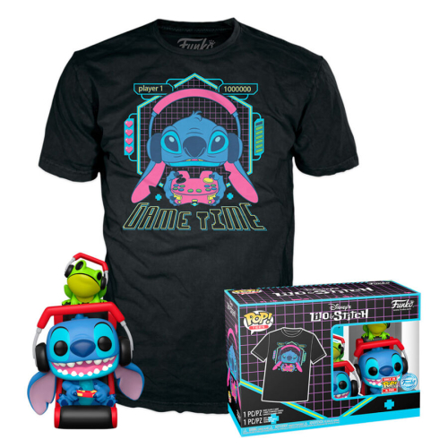 Set figura POP &Tee Disney Stitch Gamer Stitch with Frog