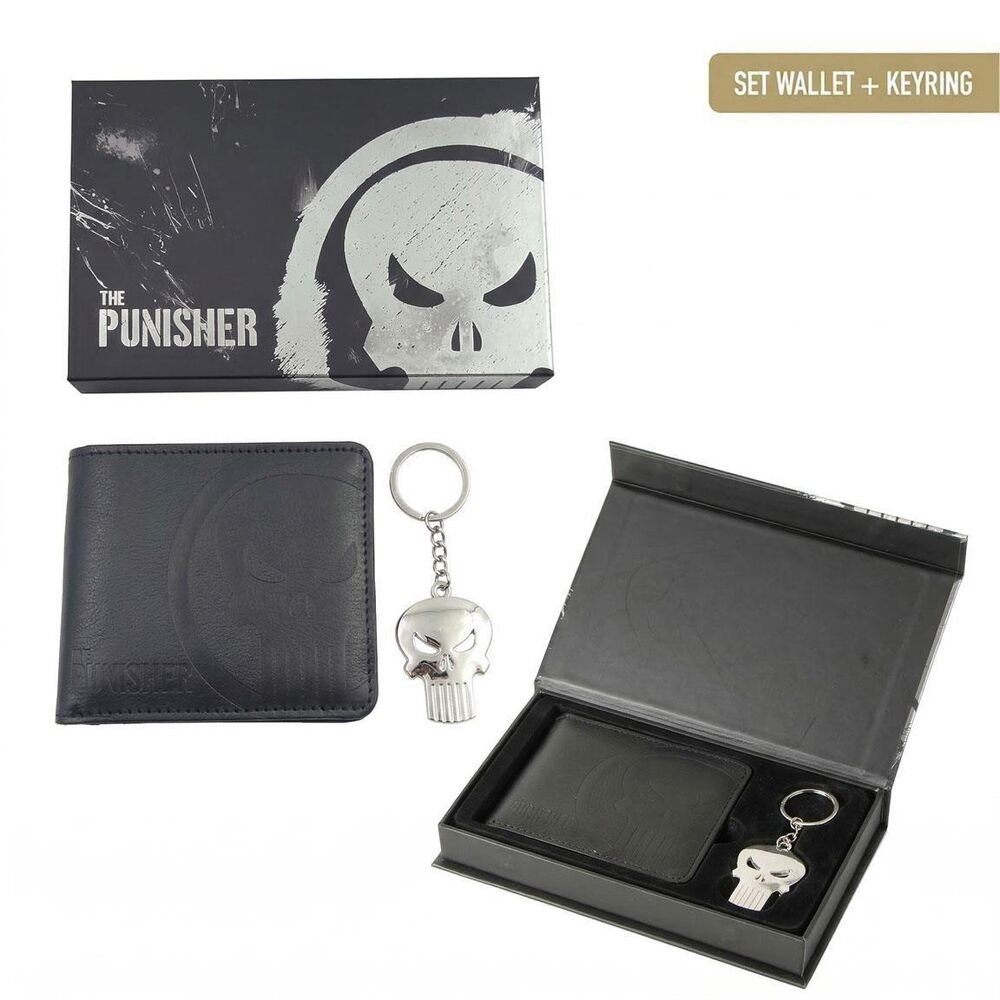 Conjunto de Carteira do Justiceiro da Marvel