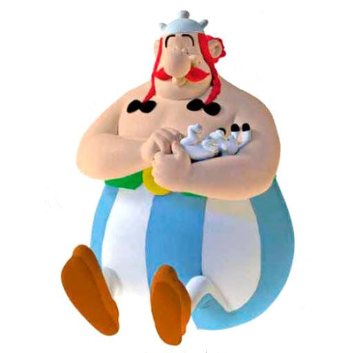 Figura Mealheiro Obelix Sentado Asterix El Galo 17cm