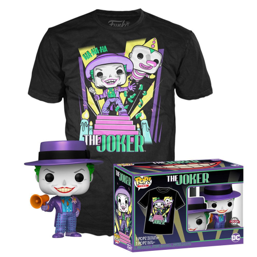 Set figura POP &Tee DC Comics Batman The Joker
