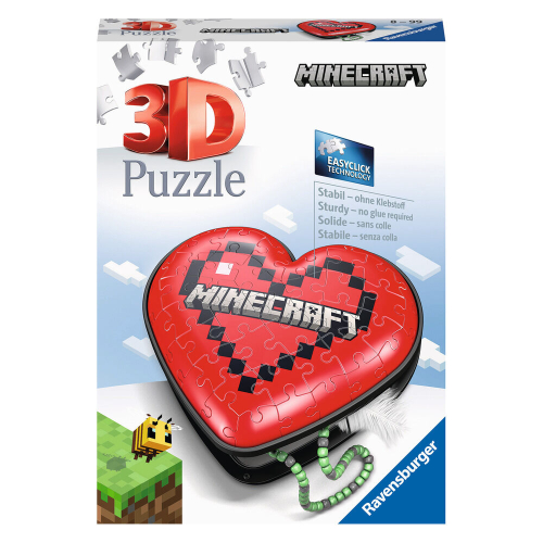 Puzzle 3D Heart Minecraft 54 Peças
