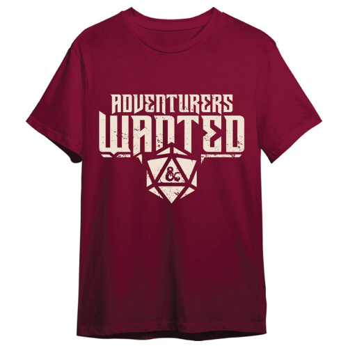 T-shirt Adventurers Wanted Dungeons &Dragons adulto