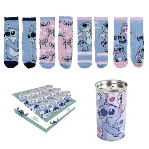 Mealheiro 4 pares calcetines Stitch Disney