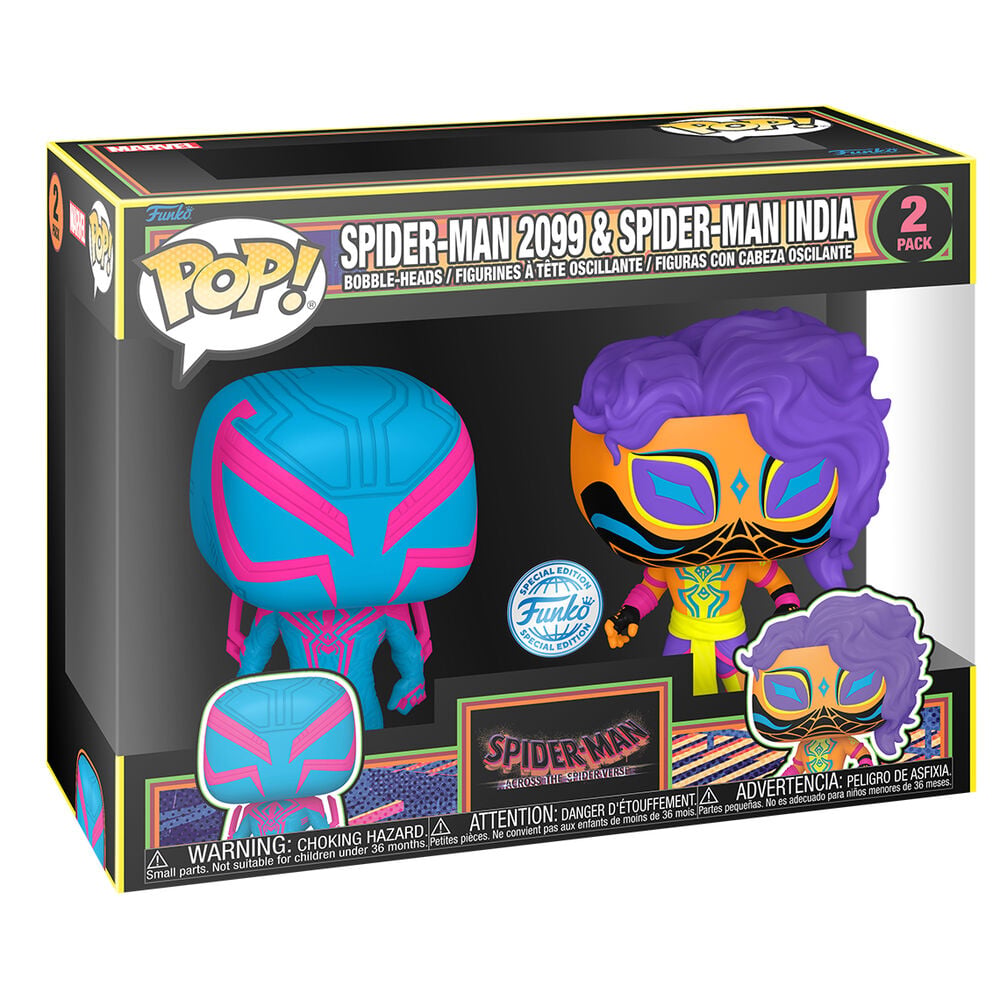 Blister 2 figuras POP Spider-Man - Spider-Man 2099 &Spider-Man India Exclusive