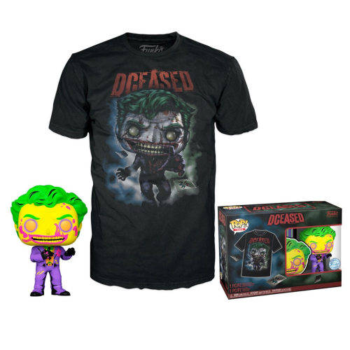 Set figura POP &Tee DC Comics Joker Tam L