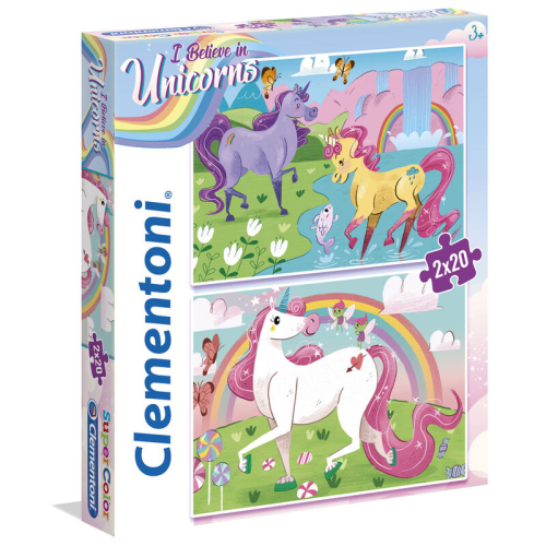 Puzzle Unicornios 2x20 Peças