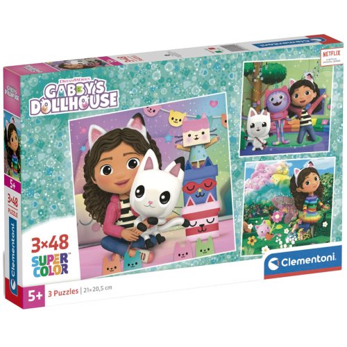 Puzzle La Casa de Bonecas de Gabby 3x48Peças