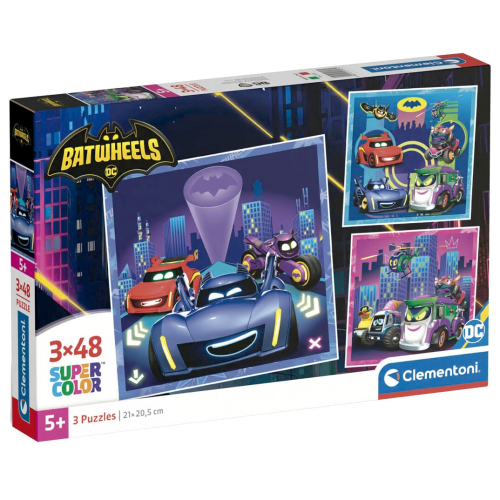 Puzzle maxi Batwheels DC Comics 3x48Peças