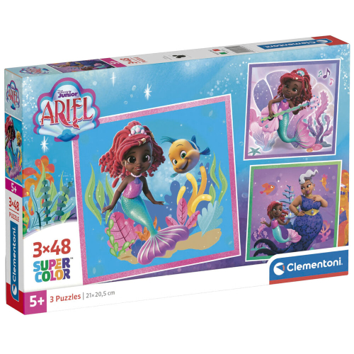 Puzzle Ariel Disney 3x48Peças