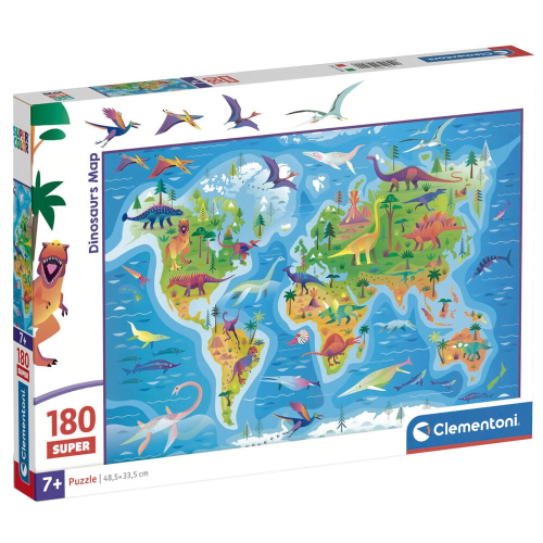Puzzle super Mapa Dinosaurios 180 Peças